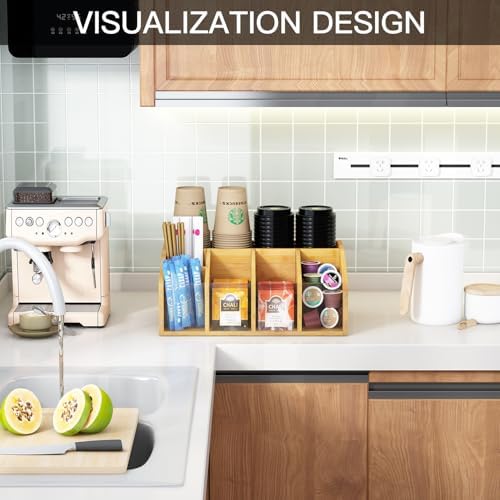 Coffee Station Condiment Organizer, Removable Dividers