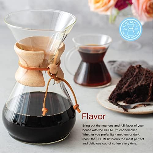 Chemex Pour-Over Glass Coffeemaker, 6-Cup