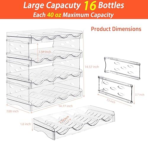 Stackable Wine Rack,Wine Bottle Holder for Inside Cabinet,for