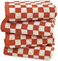 Checkered Hand Towel (13x29 Inches) - Fall Kitchen Towels Pack of 4
