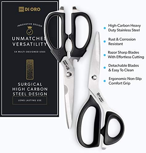 DI ORO Kitchen Shears - Heavy-Duty Stainless Steel Scissors