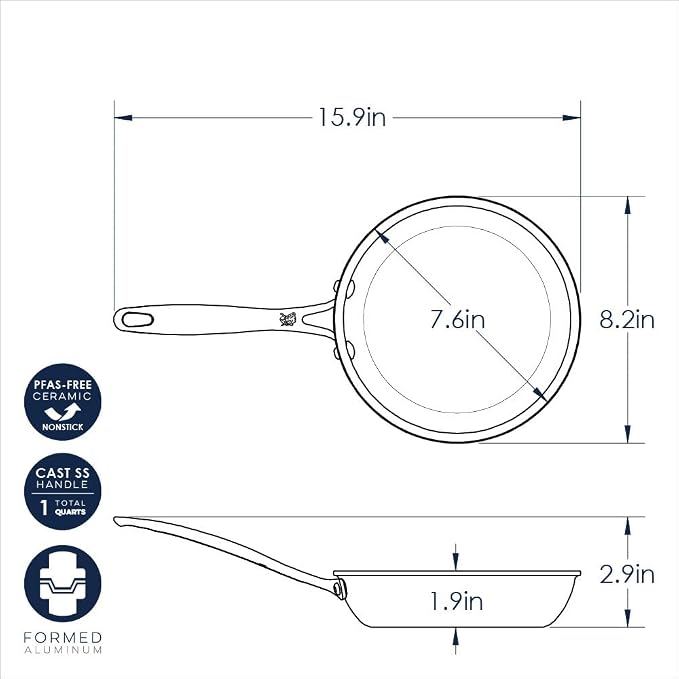 Nordic Ware Basalt Aluminum Saute Skillet, Ceramic Coating - Image 5