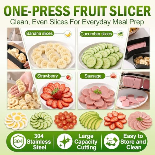 Banana Slicer, Multi Fruit & Egg Slicer, Kitchen Cutter for Boiled