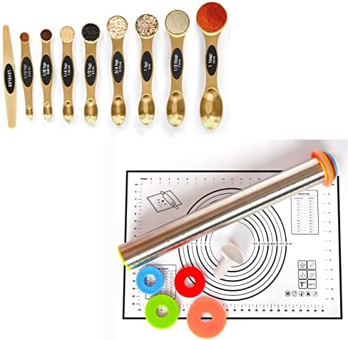 Magnetic Measuring Spoons Set Stainless Steel with Leveler-9pcs