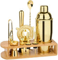 Wukuna Cocktail Shaker Set Bartender Kit, 12-Pcs Bar Tool with Bamboo