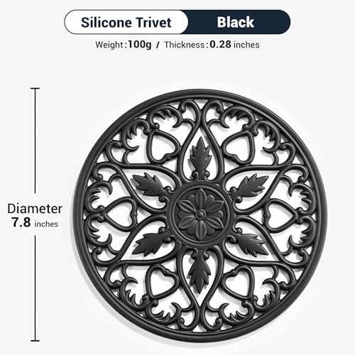 SMARTAKE 6 Set Silicone Trivet Mats for Hot Dishes Pots and Pans