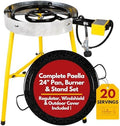 Paelluxe Paella Burner Stand & Regulator Set with 24 Inch Pan- 20