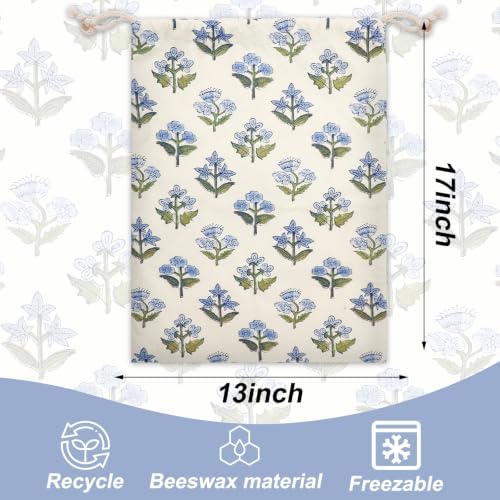 FYSUIMU Reusable Beeswax Bread Bags, 2 Pack, 17 x 13 Inch