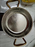 Stainless Steel Paella Pan, Nonstick Flat Bottom Skillet with Double