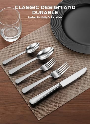 20-Piece Flatware Sets, Silverware Set for 4, Durable Stainless Steel