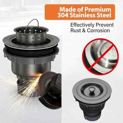 Kitchen Sink Drain 3-1/2 Inch,Kitchen Drain Assembly Kit with