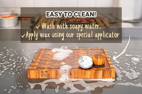 Teak Wood Butcher Block Cutting Board Set