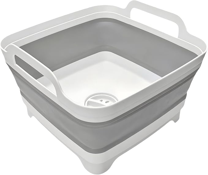 Foldable Sink Vegetable Fruit Bowl Dish Washing Storage Basin Basket, Portable by SipobuyUS