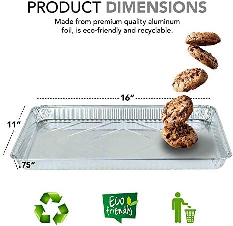 Stock Your Home Aluminum Pans - 15 Pack Disposable Aluminum Foil Trays