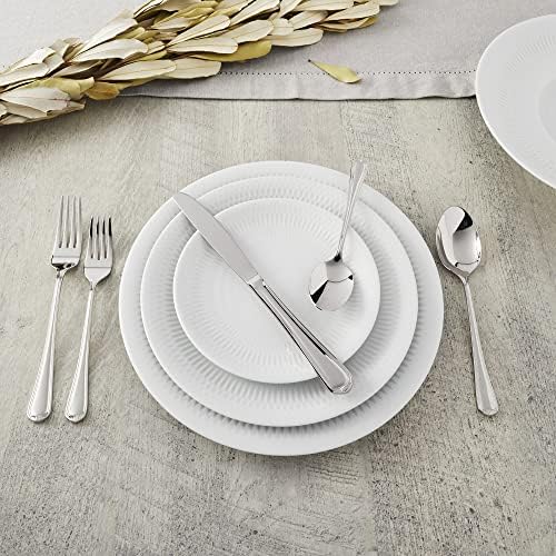 HENCKELS 65-Piece Flatware Set, 8 Steak Knives, Stainless Steel Knife