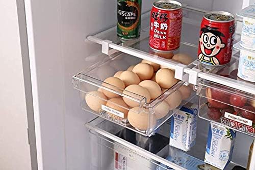 Refrigerator Organizer Bins - Fridge Pull Out Bins Snap on Drawer