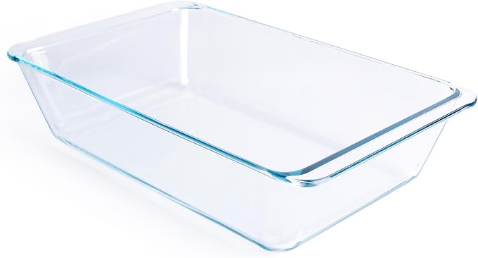 Deep Clear Glass Baking Dish, Rectangular Tempered Glass Baking Pan, The by HUSANMP