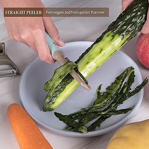 Peeler Set of 3, Julienne Y Shaped Vegetable Peeler, CookTaitai Y