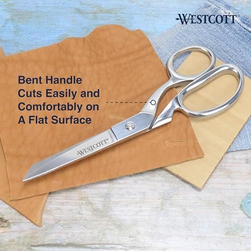 Westcott 8-Inch Forged Heavy Duty Bent Fabric Scissors