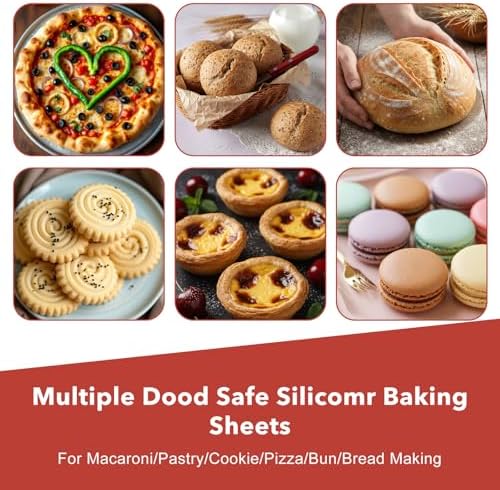 2 Pack Silicone Baking Mats, 16" x 24" Full Sheet Non-Stick Cookie