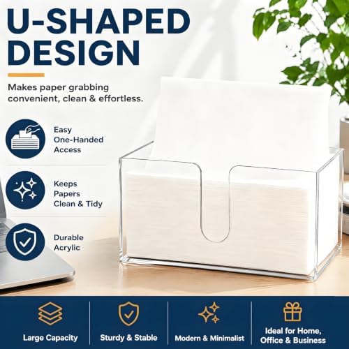 ZAVOOS 2 Pack Acrylic Paper Towel Holder