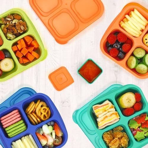 Caperci Lunchable Snack Containers - 4 Pack Bento Snack Boxes
