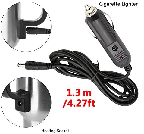 12V Car Heating Cup Car Heated Mug, 450ml Stainless Steel Travel