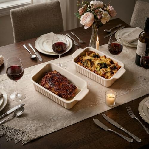 Small Casserole Dishes for Oven - 30 Oz Ceramic Baking Dish with
