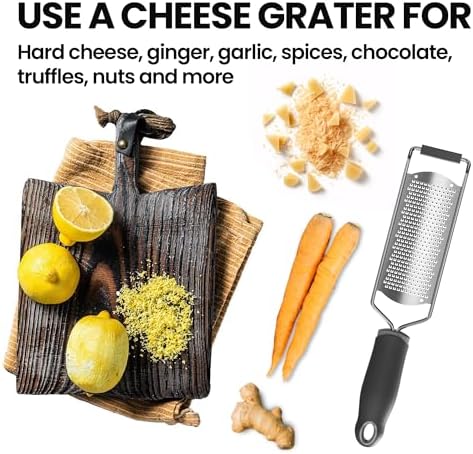 Cheese Grater, Lemon Zester, Fine Cheese Grater with Handle, Width