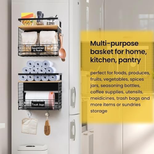 Magnetic Shelf Basket for Fridge, XXL, 1 Set