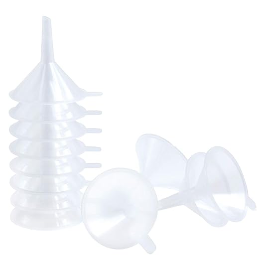 Small Funnel, 2.16inch Clear Plastic Mini Funnels by Auerllcy