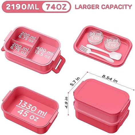 DaCool Adults Bento Box Lunch Box - Stackable All-in-One Leakproof