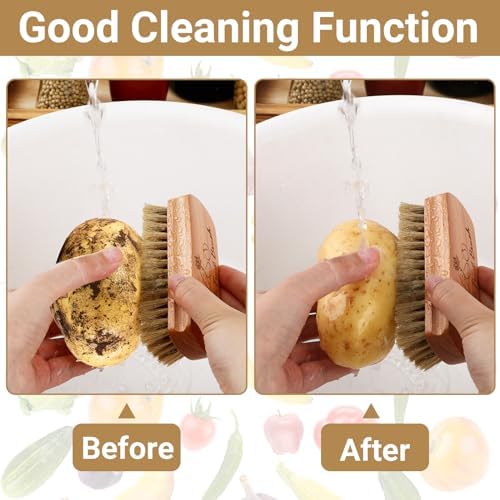 2 Pack Vegetable Scrubber, Veggie Potato Fruit Brush for Food