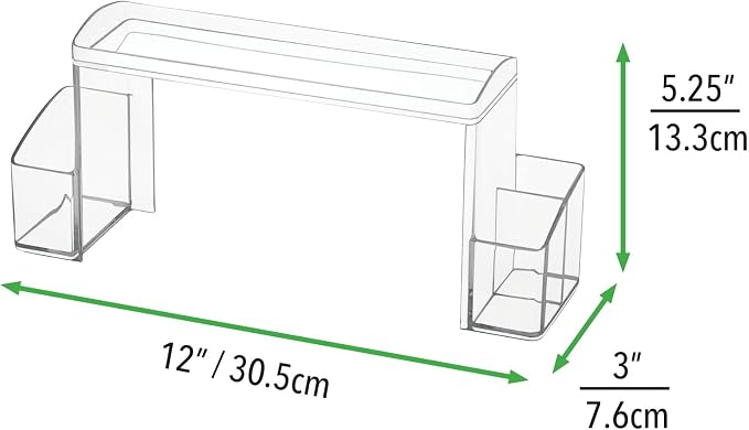 mDesign Small 2-Tier Plastic High-Rise Bathroom Cabinet Organizer - Image 2