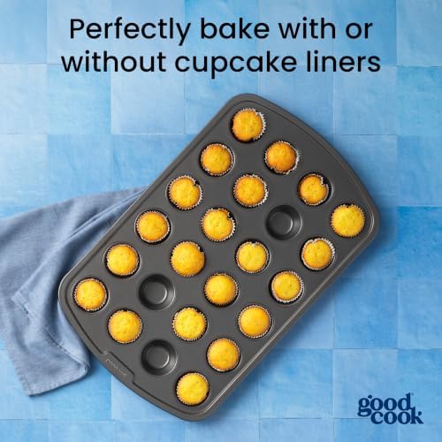 GoodCook Mini Nonstick Steel 24‐Cup Muffin and Cupcake Pan with