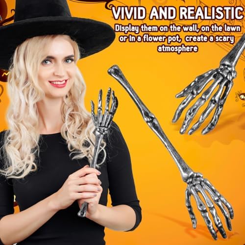 Luxshiny 2Pcs Skeleton Claw Salad Tongs Set Gothic Hand Skull Claw
