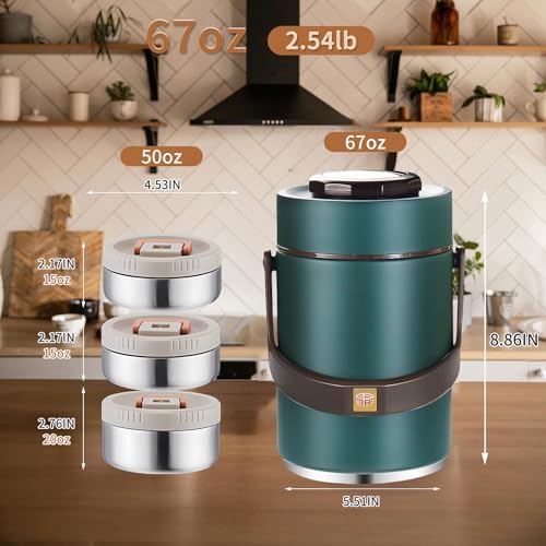 67oz Stainless Steel Insulated Food Jar, Green