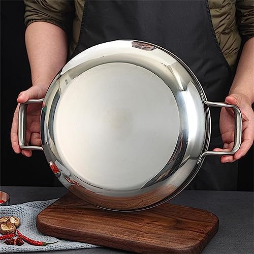 Stainless Steel Paella Pan Seafood Rice Pot Home Cooking Picnic Snack