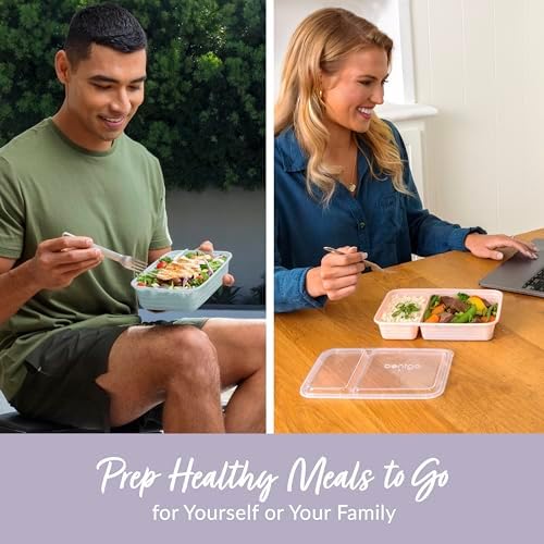 Bentgo Prep Meal Prep Kit, 1, 2 & 3-Compartment Containers, 60 Piece