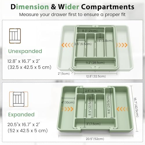 Caperci Large Silverware Organizer Tray