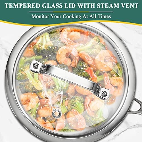 DELARLO Full-body Clad Tri-ply Stainless Steel 2 Quart Saucepan with
