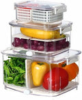Felli Duo Fresh Produce Saver Container with Vent and Drainage