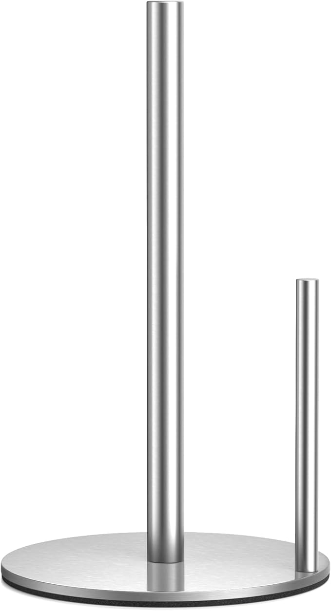 Paper Towel Holder Countertop, Stainless Steel, by Josmimic