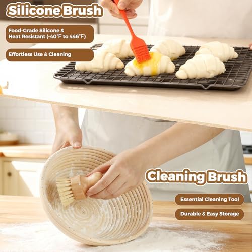 Complete Bread Proofing Basket Kit | All-in-One Set with Banneton