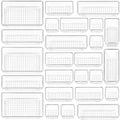 Vtopmart 25 PCS Clear Plastic Drawer Organizers Set, 4-Size Versatile