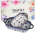 Ceramic Casserole Baking Dish Set of 2, 0.8QT / 2QT