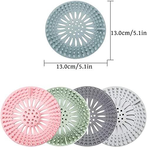 Hair Catcher Rubber Stopper Shower Drain Covers for Bathroom, Bathtub