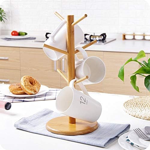 Mug Holder Tree, Coffee Cup Holder, Bamboo Mug Tree for Counter