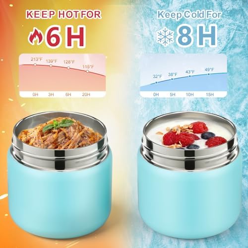 Bento Lunch Box for Kids with 8oz Soup Thermo,2 Leak-Proof Food