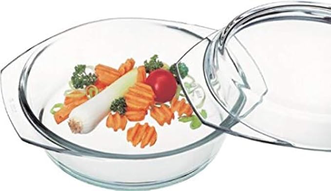 Simax Casserole Dish With Lid, 24 Ounce Round Glass Cookware, Oven and by SIMAX